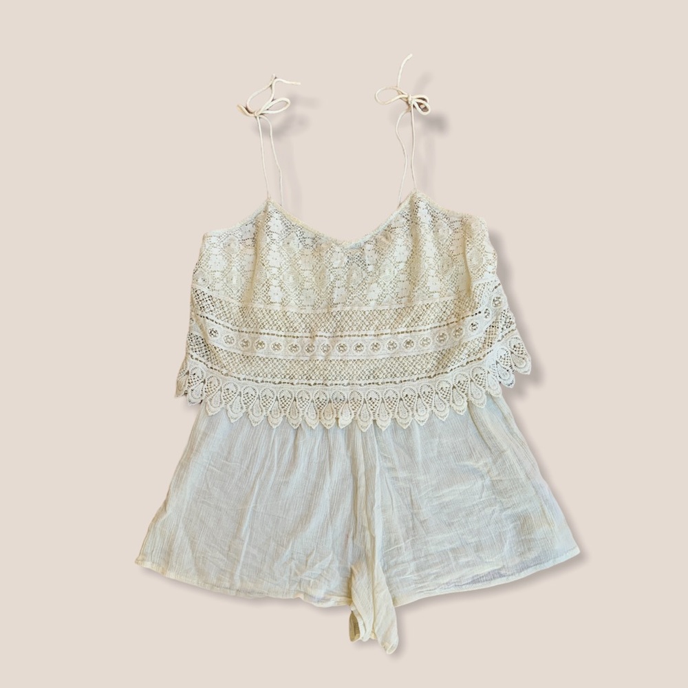 TOPSHOP Crochet Lace Romper